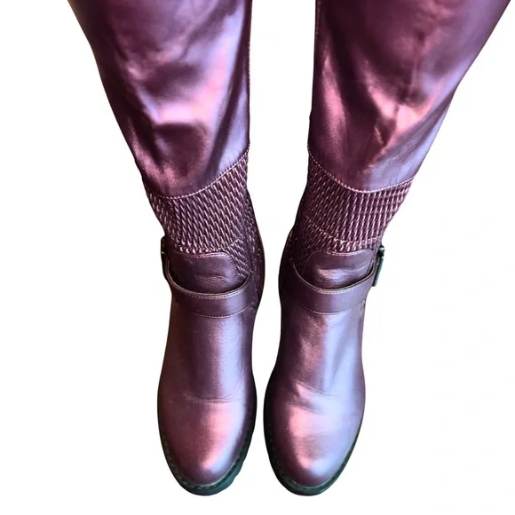 Plum Over-the-Knee Boots - Picture 5 of 8